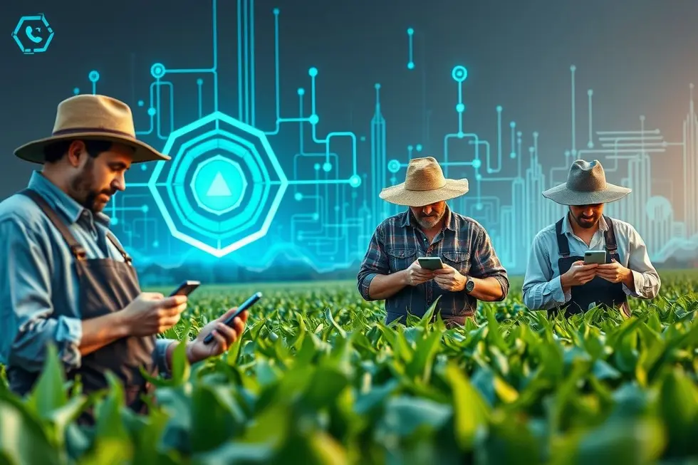 Imagem refletindo o uso de tecnologia no setor agrícola.