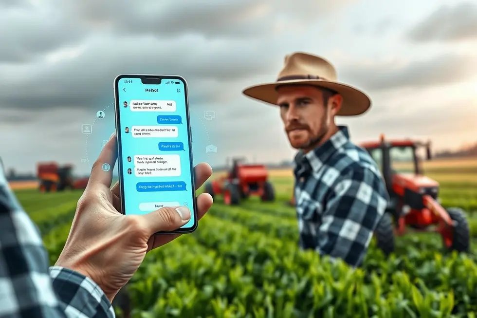 Futuro do agronegócio com integração de chatbots.