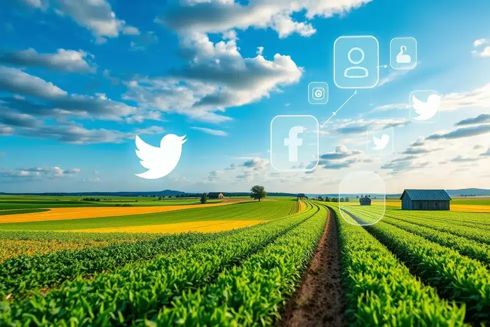 Imagem representando a fusão do marketing digital e o agronegócio.