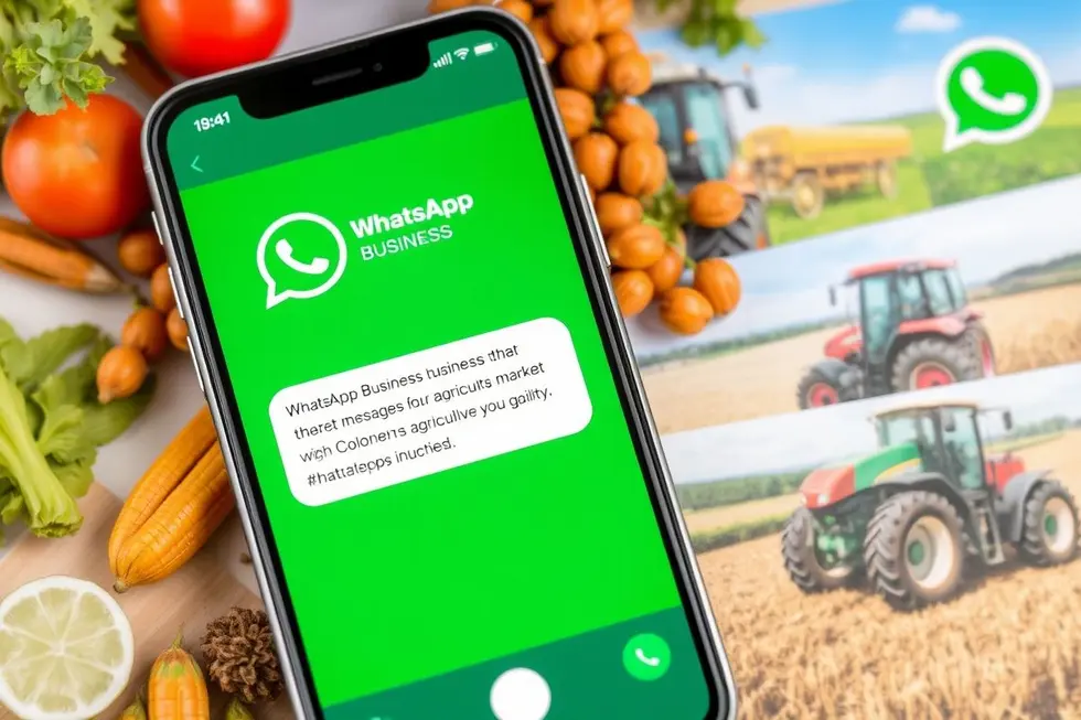 Imagem representativa do uso do WhatsApp Business no setor agro.
