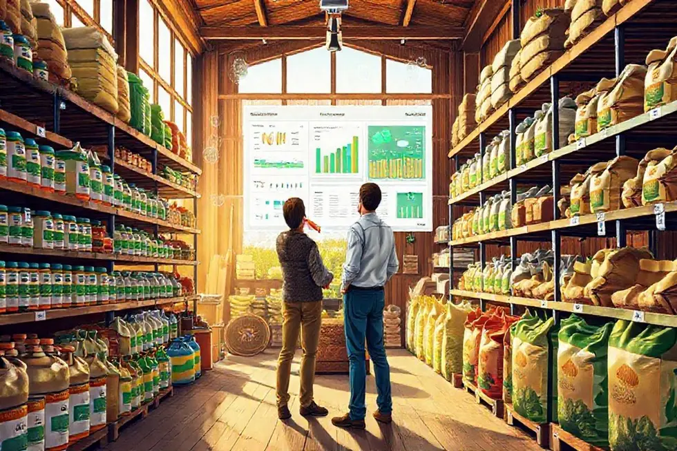 Ilustração de ação de marketing em feira agro que remete à rivalidade entre marcas.
