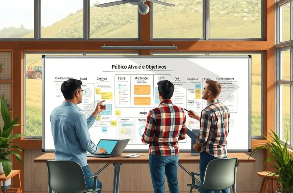 Defina objetivos claros e o público do campo