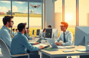 Profissionais de marketing agro reunidos celebrando o lançamento e a adesão ao curso gratuito de Engenharia de Prompt.