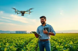 Ilustração de três livros sobre uma mesa rústica com ferramentas agrícolas e laptop, representando estratégias para dominar o mercado em 2025.