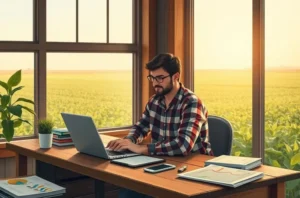 Equipe de marketing do agro reunida analisando mudanças nas buscas e resultados na tela.