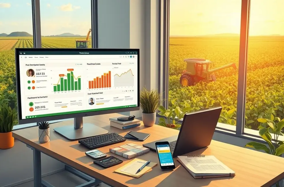 Ilustração mostrando comparação entre impulsionamento de post e campanha estruturada para o agro.