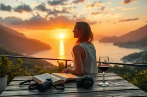 Cena ilustrativa de uma celebração à beira-mar na Croácia, transmitindo emoção e inspiração para marketing.