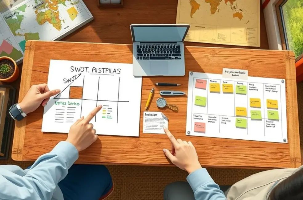 Diagnóstico e Estratégia: SWOT, STP e Business Model Canvas aplicados ao agro