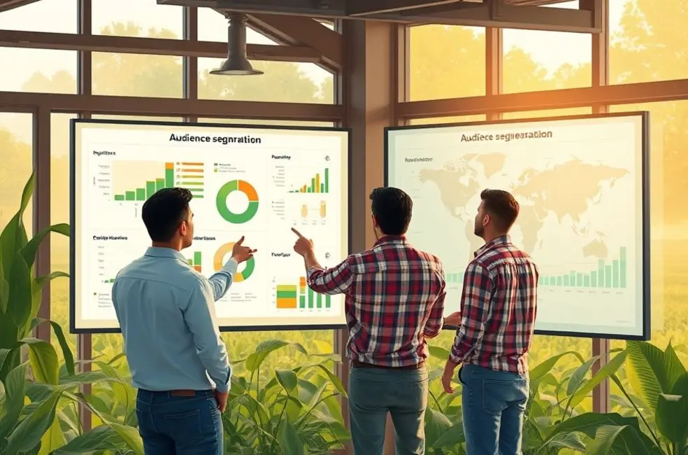 Segmentação por intenção agrícola e públicos customizados