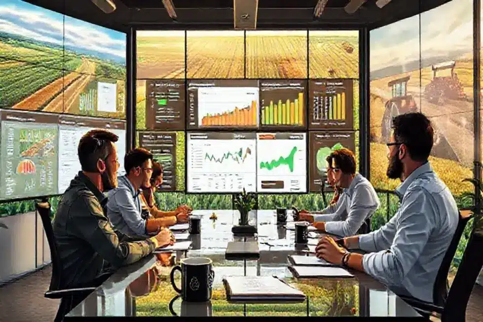 Equipe de marketing analisando a transformação de campanha de Black Friday em estratégia permanente no setor agro.